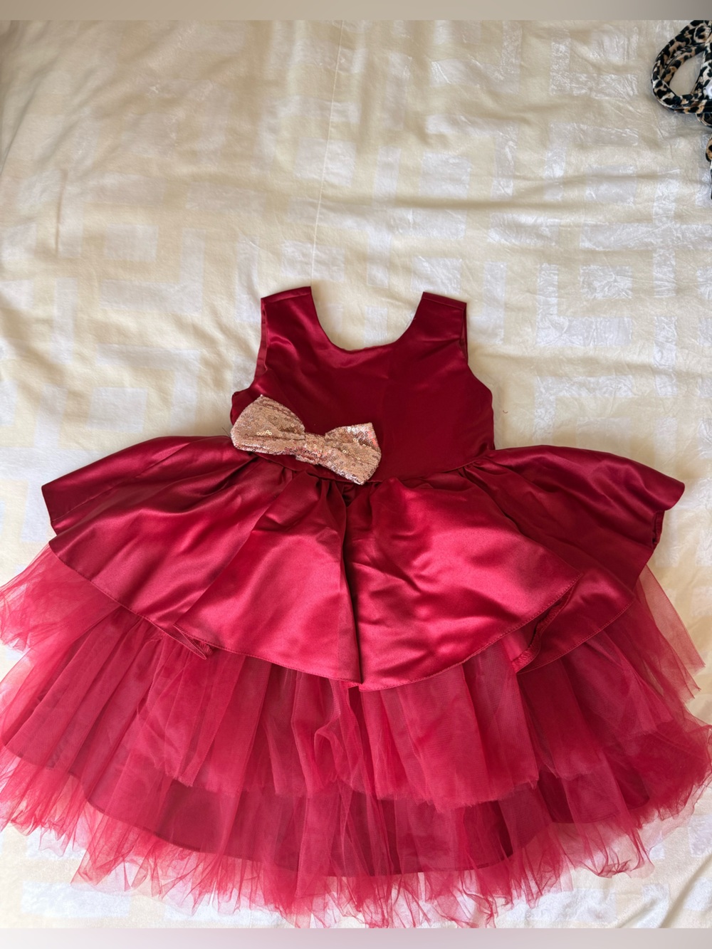 Gorgeous Red Satin Little Girl’s Formal Dress